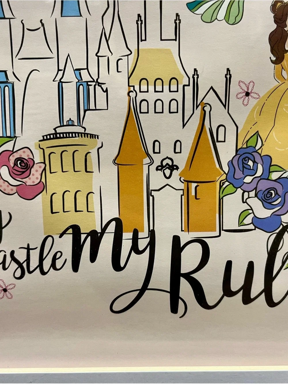 Disney Silver Framed Princess Castle Wall Art - My Castle My Rules